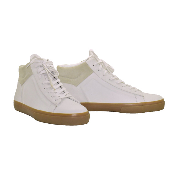 D0 NEW VINCE Fynn White Nappa Leather High Top Sneaker Shoes Size 12M $250 main image 8